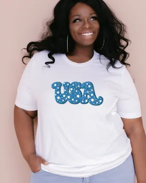 USA Bold Stars | White